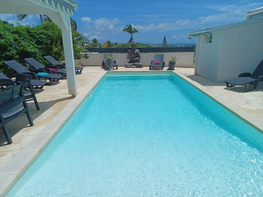 Villa Vue Mer 180°, Piscine Saint-Francois  Buitenkant foto