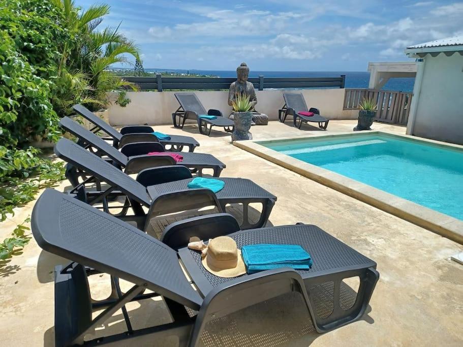 Villa Vue Mer 180°, Piscine Saint-Francois  Buitenkant foto